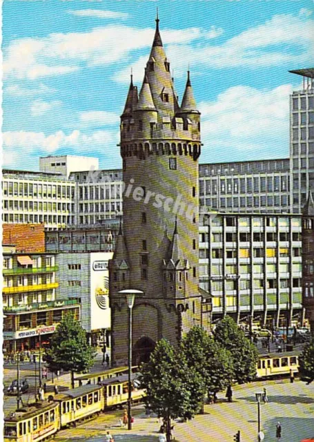 Frankfurt Main AK Eschenheimer Tor Straßenbahn Autos Verkehr Ansichtskarte