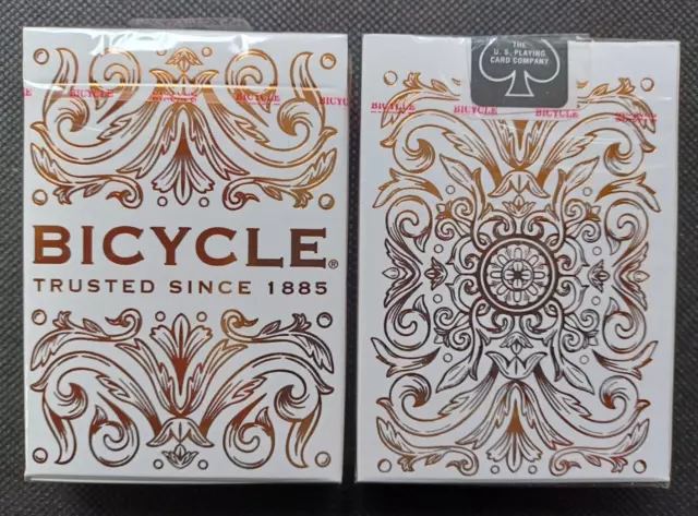 Bicycle Botanica Playing Cards Deck Poker Uspcc White Copper New Qty X 1 Deck.