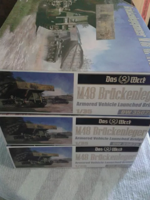 ! 3er Set !   3x  Das Werk DW35025  BRÜCKENLEGEPANZER M48A2 AVLB  alle OVP