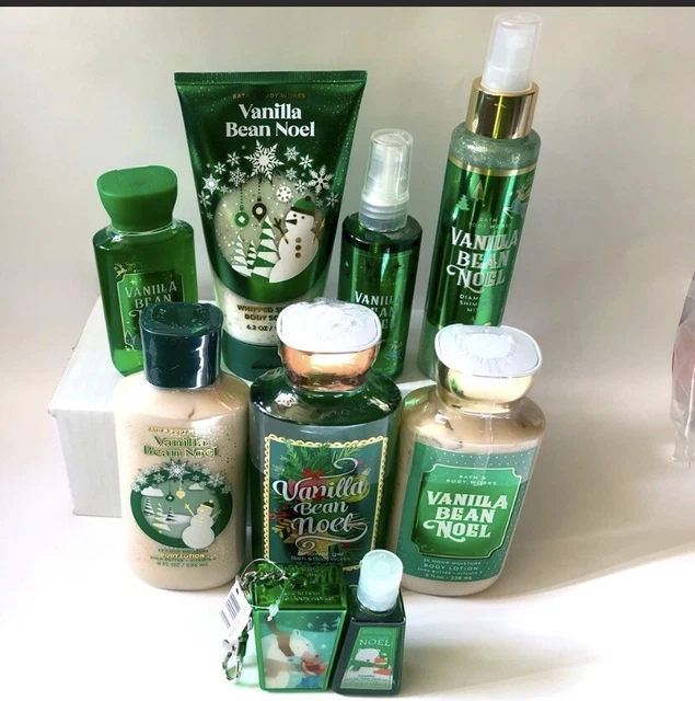 BATH BODY WORKS VANILLA BEAN NOEL Scrub Shimmer Mist Lotion Shower Gel