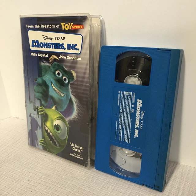 DISNEY - PIXAR Monsters, Inc. 2002 [VHS] Blue Tape Hollywood Video Rare ...
