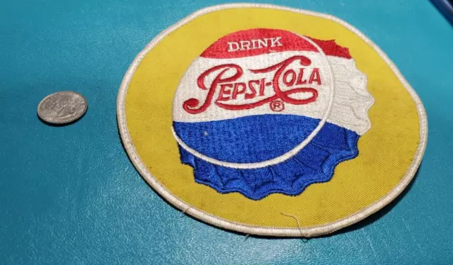 RARE Large Vintage Drink Pepsi Cola Back Patch Coveralls Coat Jacket Old Sign US