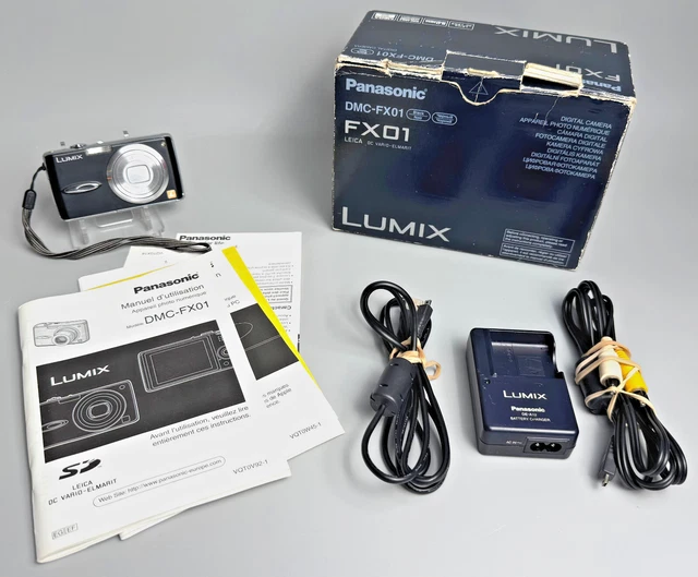 Appareil Photo Numérique Panasonic LUMIX DMC-FX01 – 6 MP, Compact, Noir, Fonctionne