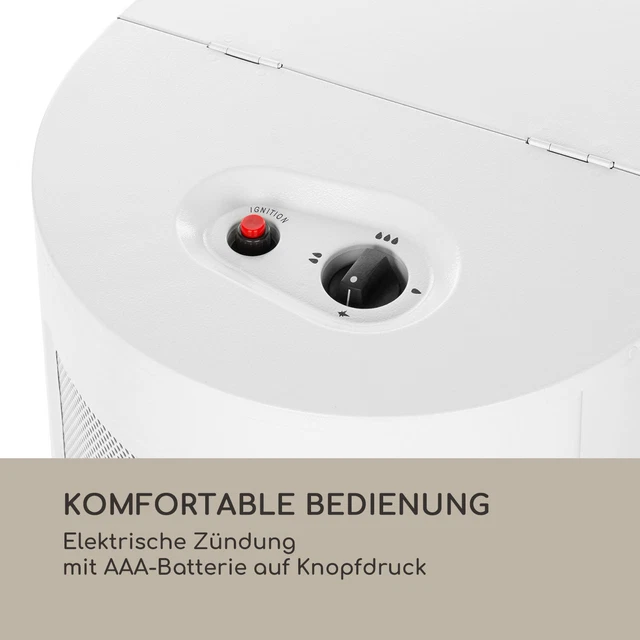 Gasheizer Heizgerät Garten Terrassen Infrarot Heizung 4200W Wärmestrahler weiß 3