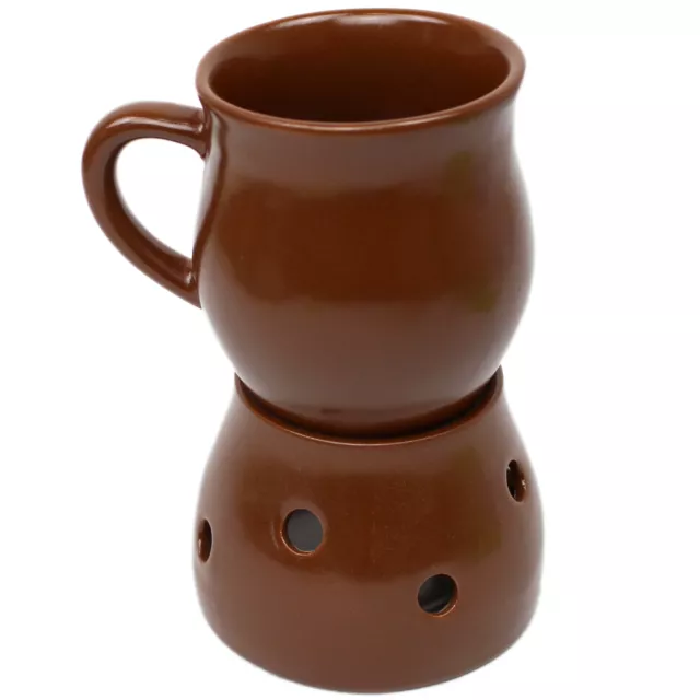 Vino Caliente Taza 220ml + Calentador en Juego - Vaso para Gres de Cerámica 3