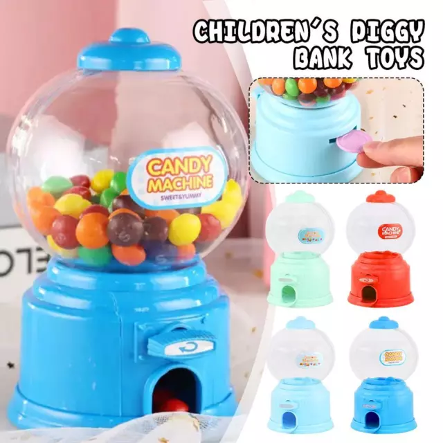Mini Candy Machine Bubble Gumball Dispenser Coin Bank Kids Toy Chrismas Gifts༄