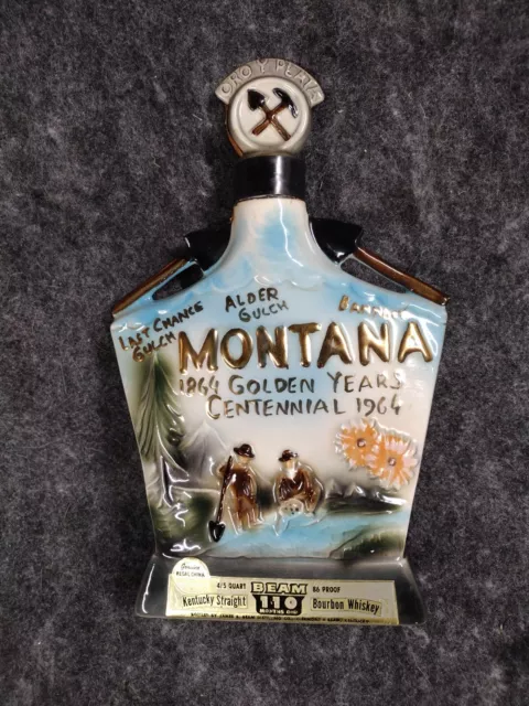 Jim Beam Decanter Montana 1964 Centennial (Empty)