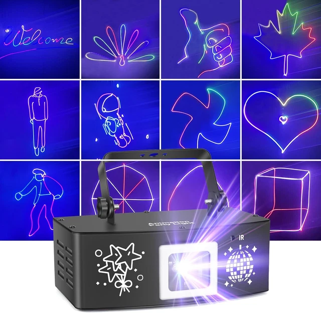 Luce Discoteca RGB 3D - Con Telecomando, DMX 512, Attivazione Musicale - Per Feste, Bar, Halloween - Foto 2