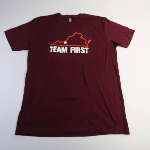 Virginia Tech Hokies Next Level Short Sleeve Shirt Men's Maroon New