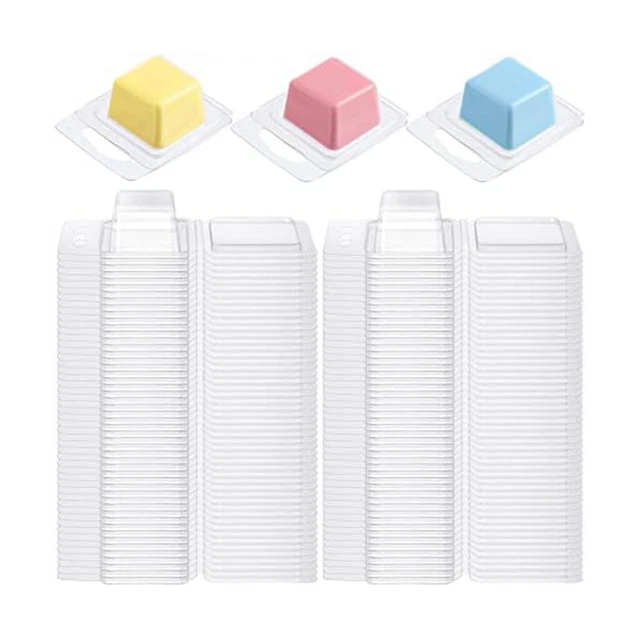 Wax Melt Molds Clear 1 Oz Square Candle Molds for DIY Chocolates Wax Melt W K3N5