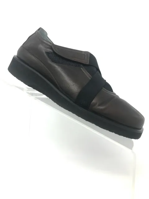 Thierry Rabotin Brown Leather Vibram Soles Cross Strap Shoes Women