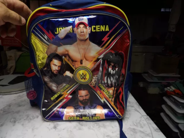 WWE Wrestling Kid's Backpack John Cena, Seth Rollins, Roman Reigns Finn  Balor