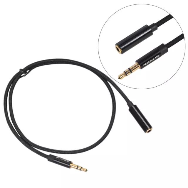 3 .5mm Headphones Splitter Male to Female Extension Cable Headset Microphone