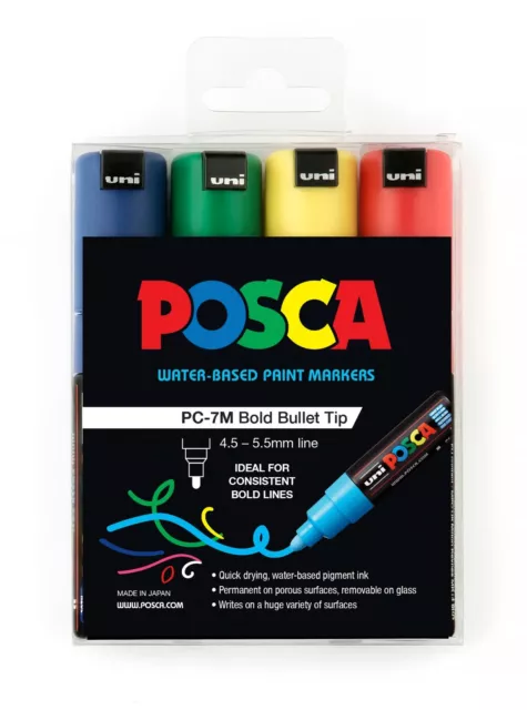 Posca Paint Markers Set of 8 Tip Sizes - Black