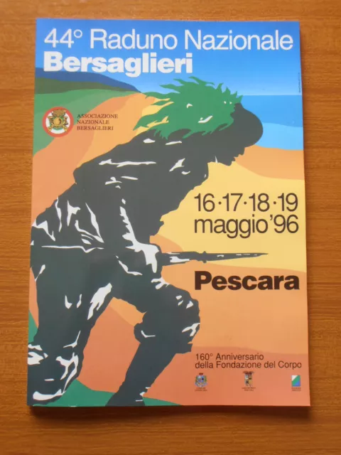 44° Raduno Nazionale Bersaglieri Pescara 1996 Programma Ufficiale Militare