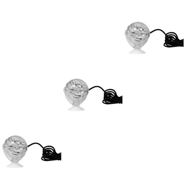 3 PIEZAS Acuario Impermeable LED Faro-Luz Sumergible Convexa
