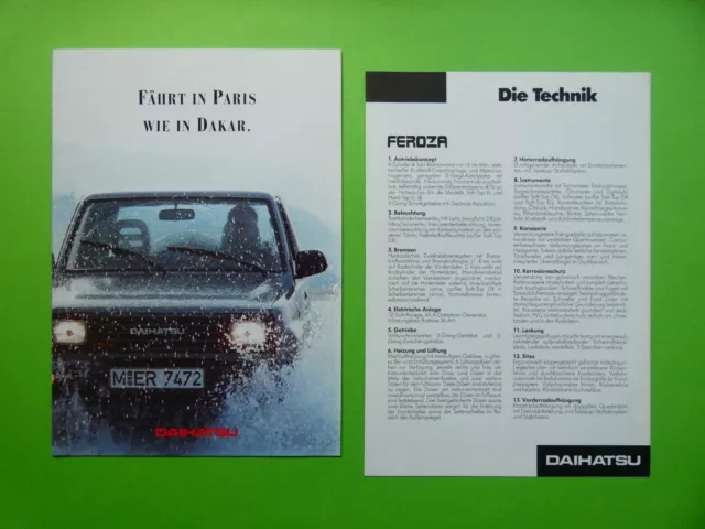 Brochure / catalogue / brochure Daihatsu Feroza 02/89