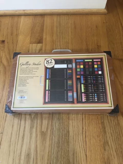 US Art Supply 82 Piece Deluxe Art Creativity Set in Wooden Case with BONUS 20 additional pieces