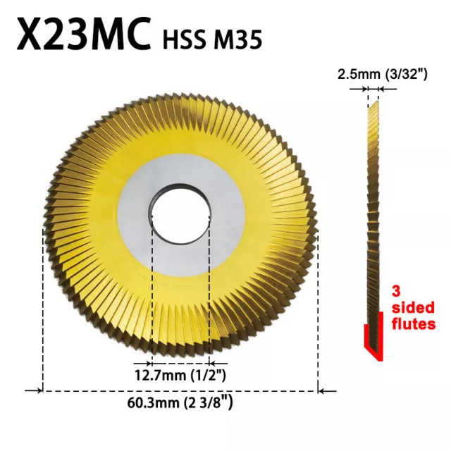 X23MC Key Cutting Machine Blade Wheel HSS M35 Compatible With Ilco HPC Taylor