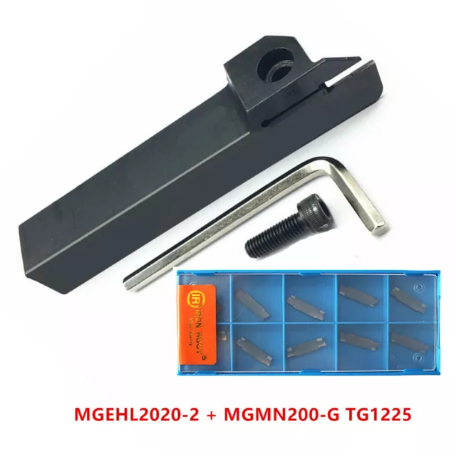 1P MGEHL2020-2 Tool Holder + 10P MGMN200-G TG1225 CNC Carbide Insert For P.M.K