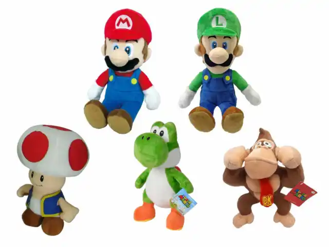 NEW Nintendo Super Mario 30cm Plush Toy Mario Luigi Toad Yoshi Donkey Kong