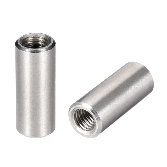 M8 Rotondo Connettore Dadi 304 Acciaio inoxGiunto Dado 30mm Lungo 10pz