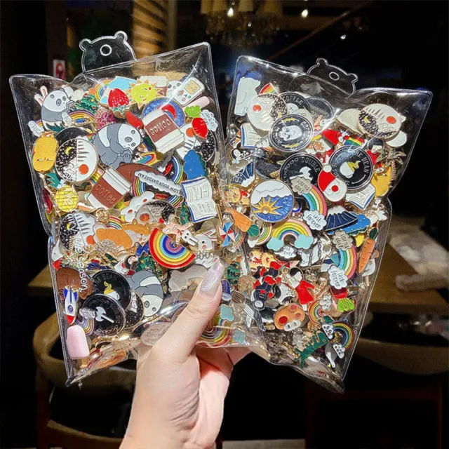 Random Enamel Badges Brooches Pins Brooch Set For Backpack Clothes Bag Hat Gifts