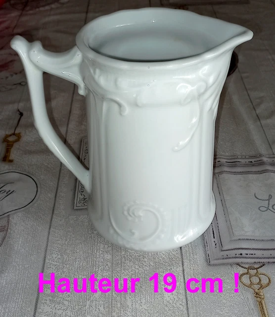 Deshoulières Porcelaine céramique Limoges Superbe cruche carafe pichet