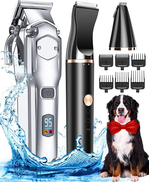 Oneisall Hundeschermaschine Und Pfotentrimmer 2In1 Set, IPX7 Wasserdicht Scherma