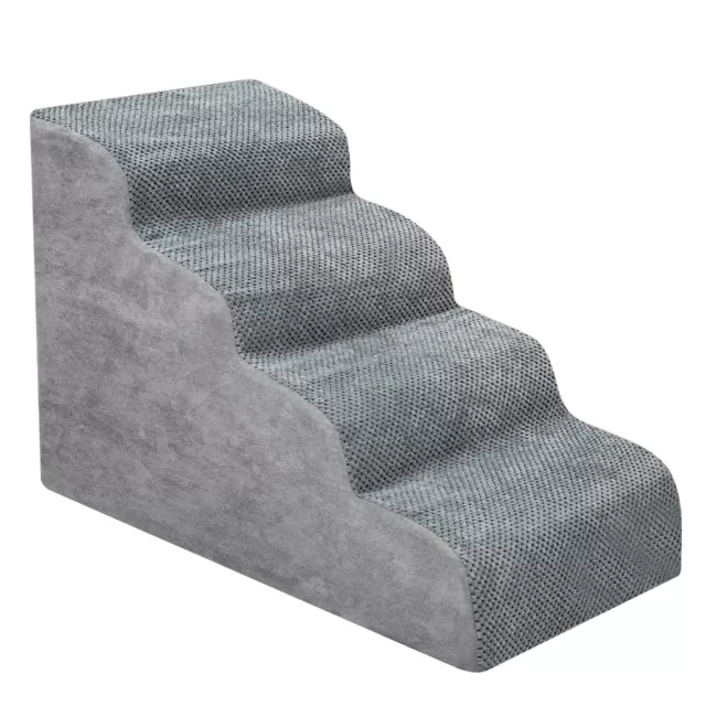 Hundetreppe Rutschfeste Haustiertreppe 4 Stufen Treppe Hunderampe für Bett