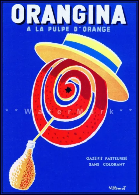 290123 Orangina Swirl Face French Orange Drink Kitchen POSTER PLAKAT