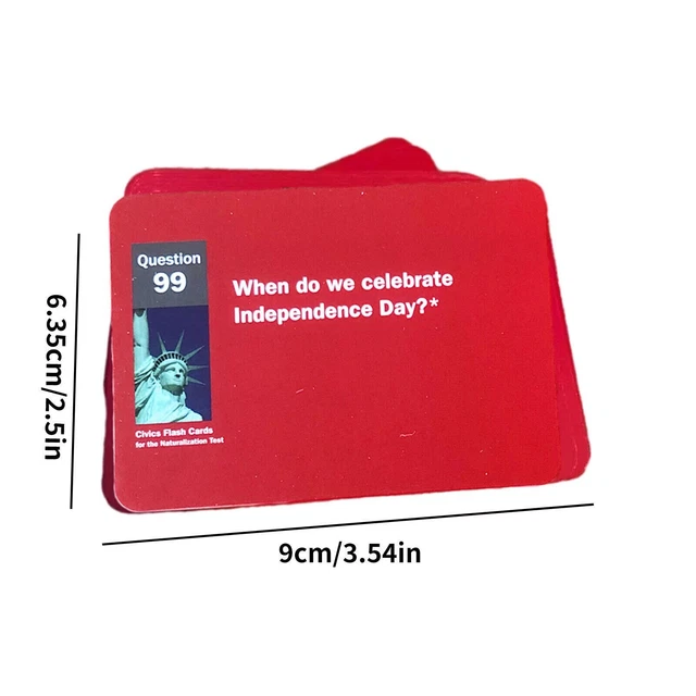 US CITIZENSHIP FLASH Cards 2024 Naturalization Test Study With 100QA