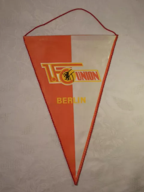 alter großer Wimpel DDR 1. FC Union Berlin Fußball 37,6 cm hoch !