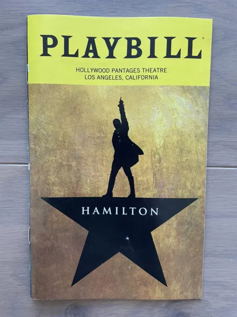 PLAYBILL HAMILTON MUSICAL Hollywood Pantages Theatre March 2022 Jamael Westman