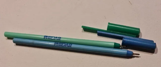 2 stylos phildar publicitaire annees 80 - vintage- 16.5 cm