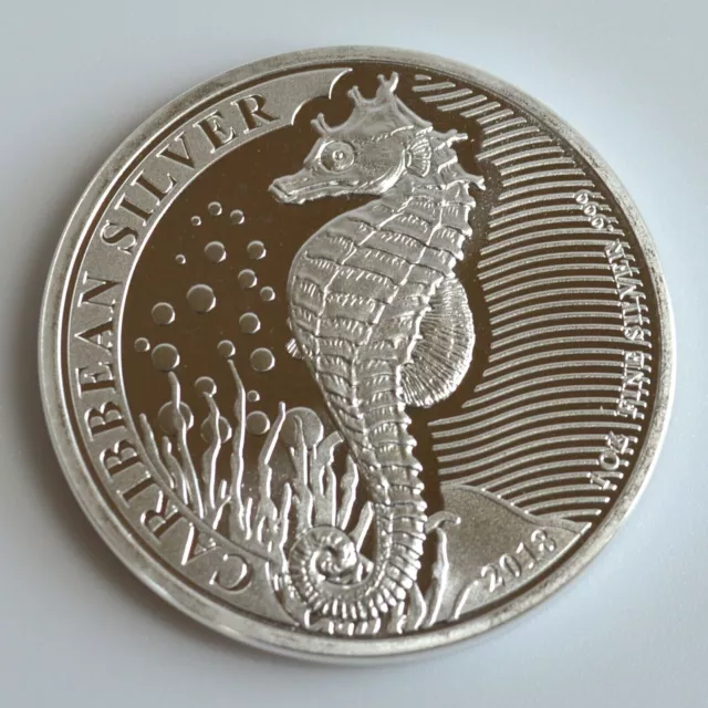 Silbermünze 1 oz Silber 999 Barbados 1 Oz Seepferdchen 2018 Seahorse