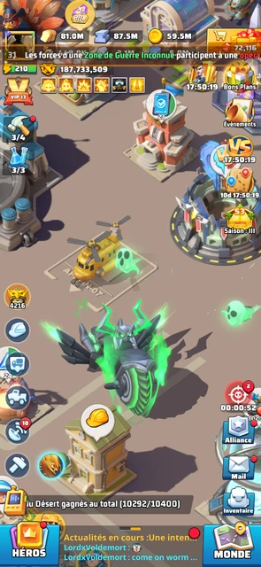 Compte Last War à Vendre – QG Niveau 29 Avec 82M De Puissance – Prêt à Dominer !