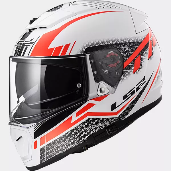 Casque Helmet Intégrale FF390 Breaker Split Blanc Rouge LS2 Taille L