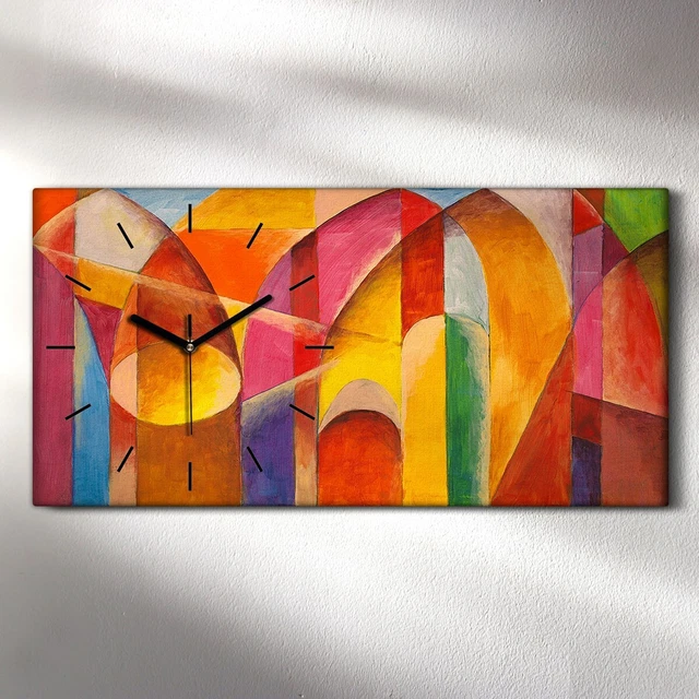 Horloge décorative sur toile 60x30 contemporain pop art style bananes