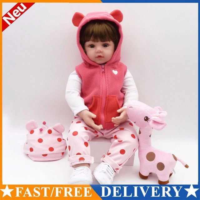 48cm Lifelike Reborn Doll Simulation Newborn Baby Soft Playmate Doll Kids Toys