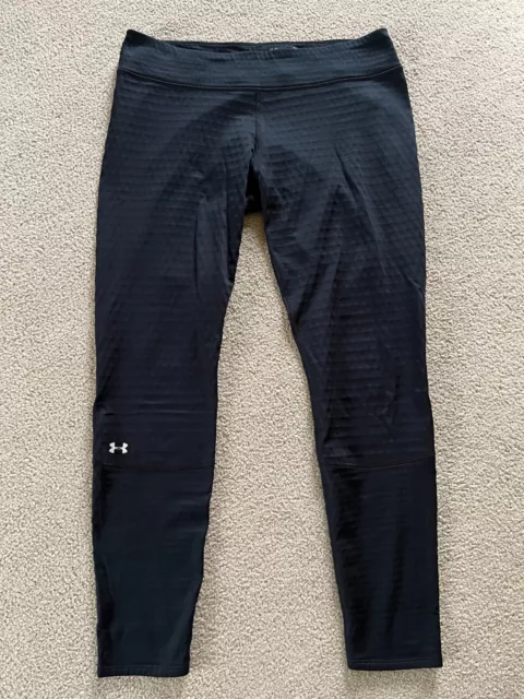 WOMENS UNDER ARMOUR Coldgear Base 3.0 Fitted Leggings Black Small