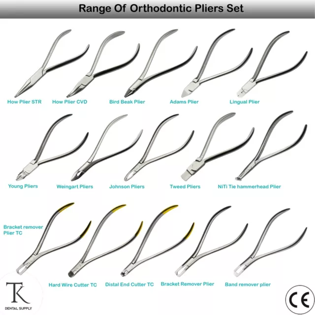 Range Of Orthodontic Cutters Archwire Bending & Forming Universal Pliers
