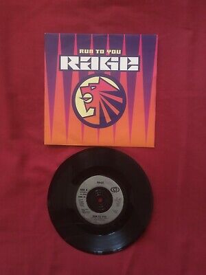 RAGE RUN TO YOU  2 Track 7" Single Picture Sleeve PULSE-8 RECORDS 2