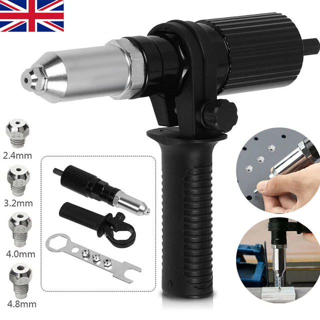Electric Rivet Nut Gun Cordless Drill Pop Adapter Riveting Riveter Insert Tool
