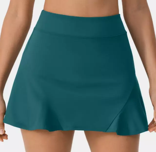 Women's  XS, Halara Teal Tennis Mini Skirt, Skort, Pocket, Ball Pocket