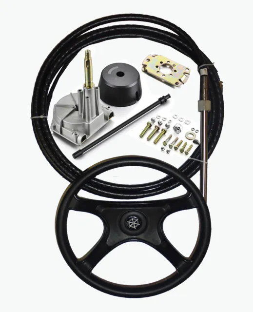BOAT STEERING KIT ✱ 14FT / 4.2m ✱ Cable Helm Wheel Multiflex Teleflex Compatible