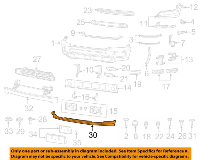 CHRYSLER OEM 2019 1500 Front Bumper Bumper Components-Lower Deflector 68429261AA