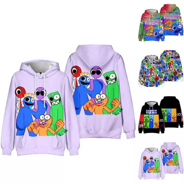 Rainbow Friends Hoody Kids Hoodie Boys Girls Sweatshirt YouTube Games Clothes ,