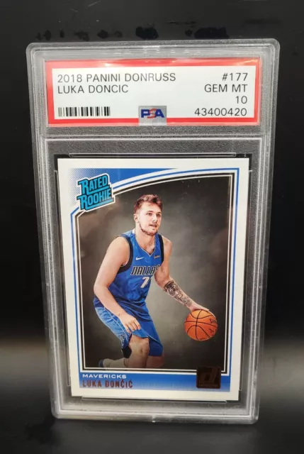 2018 Panini Donruss #177 ***Luka Doncic Rc***...***Psa 10***...Rated Rookie