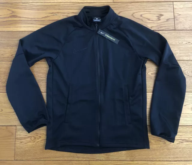 bambini bambini junior mb età 8/9 triplo balck nike academy warm up top nuovo